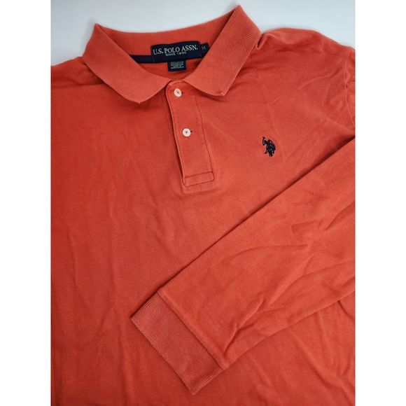 U.S. Polo Assn Red Polo Long Sleeve Size M - Picture 1 of 5